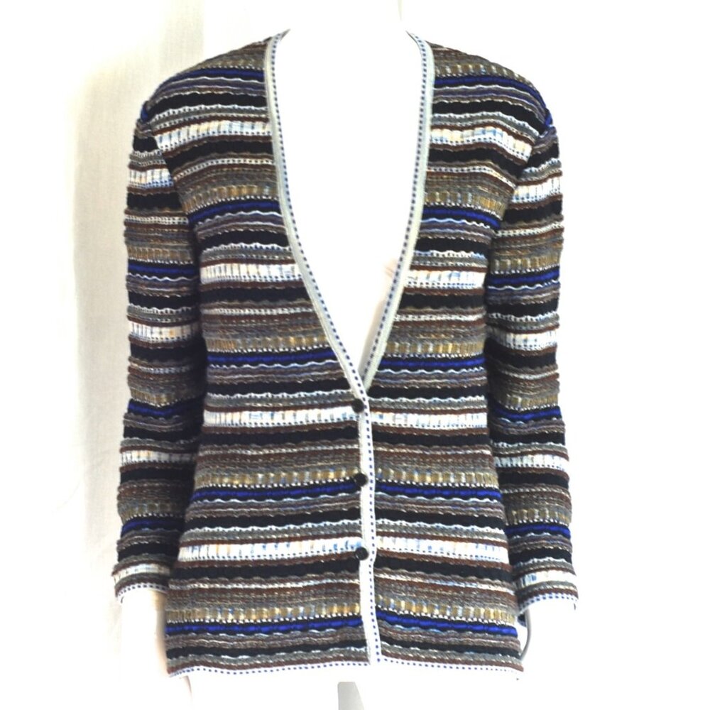 Missoni Wool Cardigan With Vertical Stripes - Italy